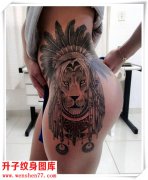 <b>性感的臀部狮子纹身图案</b>