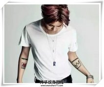 <b>超级偶像G-Dragon权志龙纹身</b>