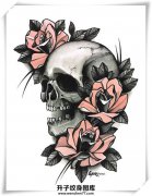 <b>骷髅头特价纹身 优惠纹身图片 免费设计图案！</b>