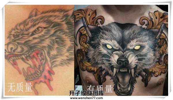 狼头纹身图案