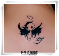 <b>后背堕落天使纹身图案 重庆纹身天使</b>