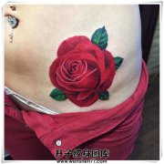 重庆玫瑰花纹身 重庆玫瑰花纹身价格 侧腰纹身