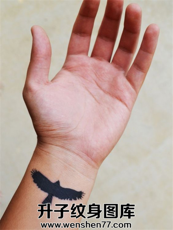 手腕鹰纹身图案