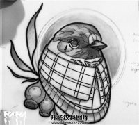 <b>动物鸟纹身手稿图案_动物纹身价格</b>