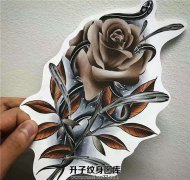 <b>玫瑰花纹身手稿图案</b>