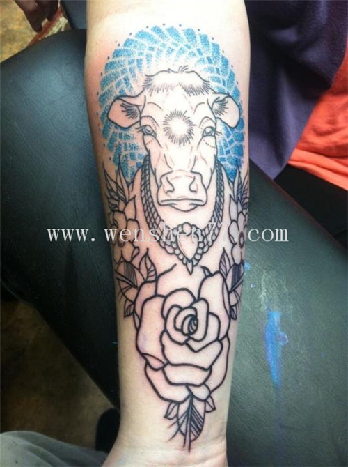 十二生肖纹身-牛纹身-牛纹身图案-牛纹身寓意