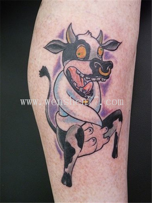 十二生肖纹身-牛纹身-牛纹身图案-牛纹身寓意