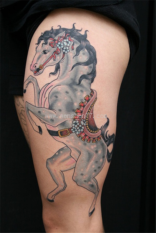 十二生肖纹身 马纹身 马纹身图案 马纹身寓意
