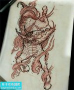 <b>麒麟纹身 麒麟纹身手稿图案</b>