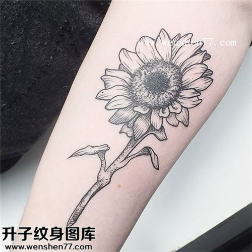 手臂向日葵纹身
