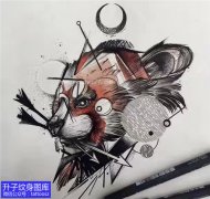 <b>动物头纹身手稿图案</b>