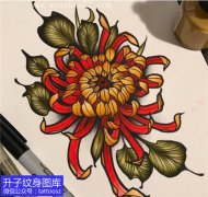 <b>秀山彩色时尚菊花纹身手稿图案_精品手稿</b>