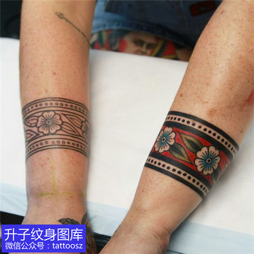 手臂臂环纹身植物纹身图案