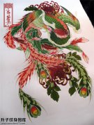 <b>彩色凤凰菊花纹身手稿图案-精品推荐</b>