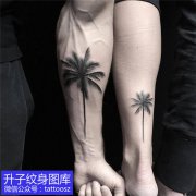 <b>这样的纹身哪里可以纹手臂内侧椰树纹身图案</b>