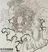 <b>重庆新传统唐狮纹身手稿图案</b>