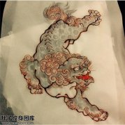 <b>江北纹身店推荐唐狮子纹身手稿图片</b>