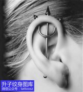 江北纹身店原创耳朵穿孔艺术图片分享