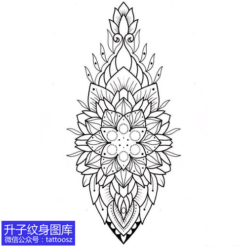 江北纹身店推荐一起梵花纹身手稿图案