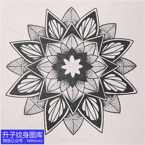 大坪纹身店推荐的梵花纹身手稿图案