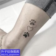 脚踝动物脚印纹身图案