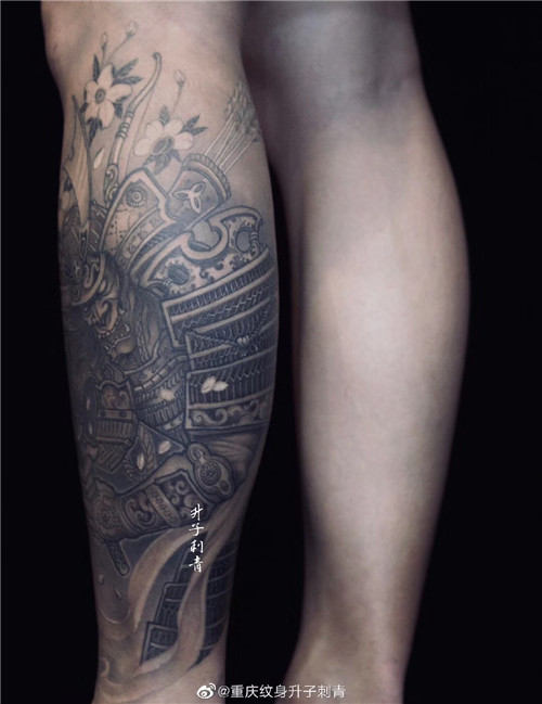 包小腿传统武士纹身图案重庆纹身价格
