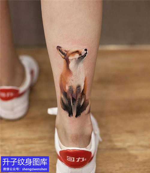 万州纹身培训脚踝狐狸纹身