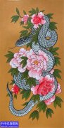 <b>蛇牡丹花纹身手稿</b>