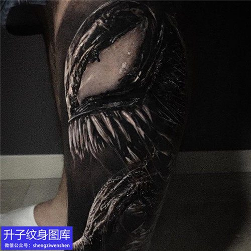 江北纹身店 手臂写实毒液纹身图案