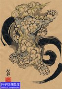 <b>传统 唐狮纹身手稿图案推荐</b>