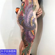 <b>传统凤凰花腿纹身图案推荐</b>
