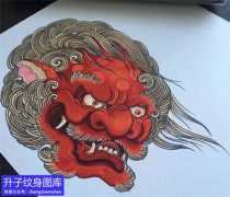 <b>唐狮纹身手稿图案图片</b>