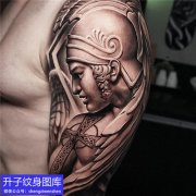 <b>手臂欧美写实罗马人物纹身图案</b>