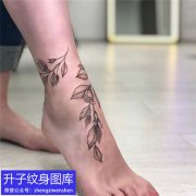 <b>植物花藤脚环纹身图案图片</b>