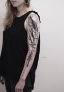 个性艺术花臂纹身